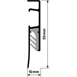 Artiteq Info Rail in white and alu (incl. end caps and mounting materials)