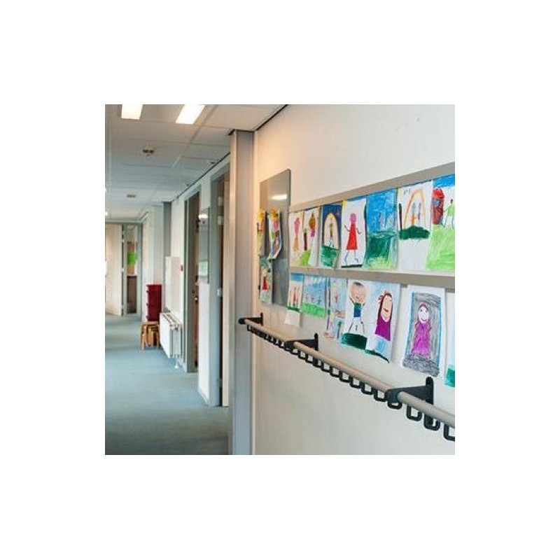 Artiteq InfoRail wit en alu (incl. eindkapjes en bevestigingsmaterialen)