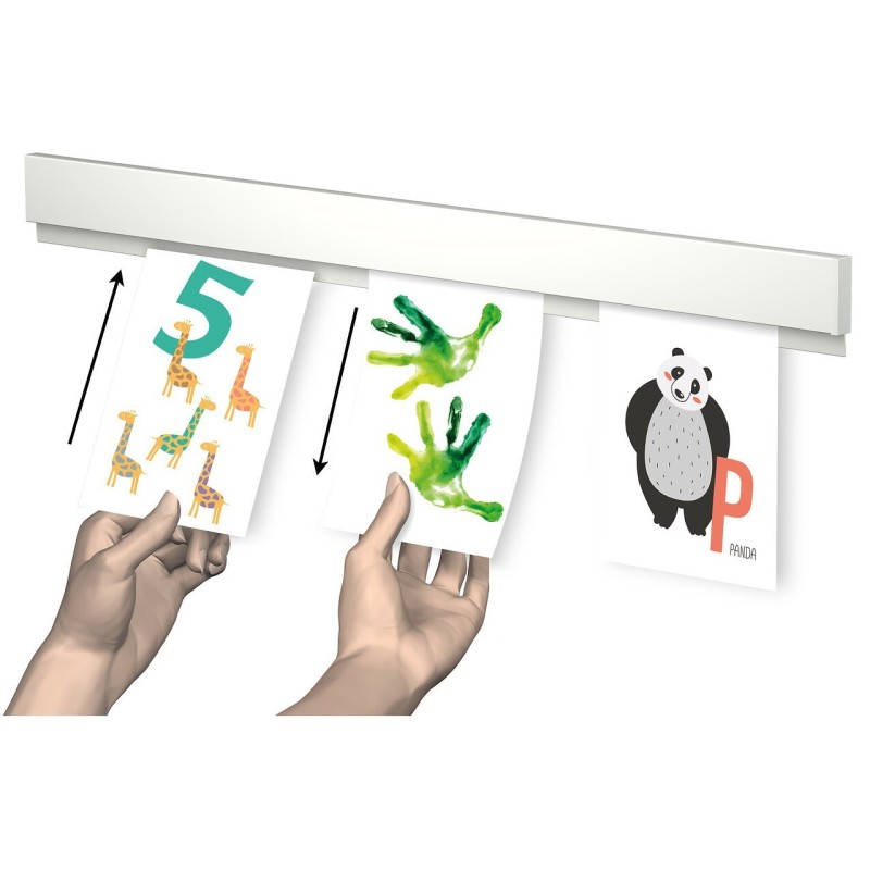 Artiteq InfoRail blanc ou alu (avec embouts et matériel de montage)