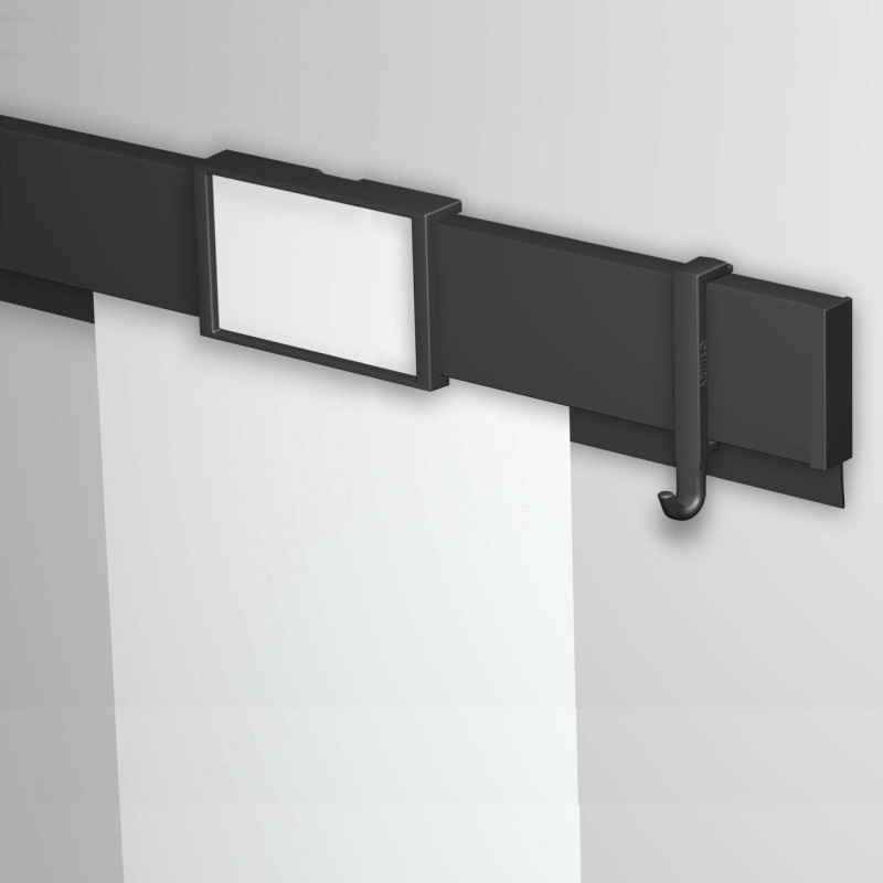 Artiteq InfoRail schwarz (inkl. Endkappen und Befestigungsmittel)