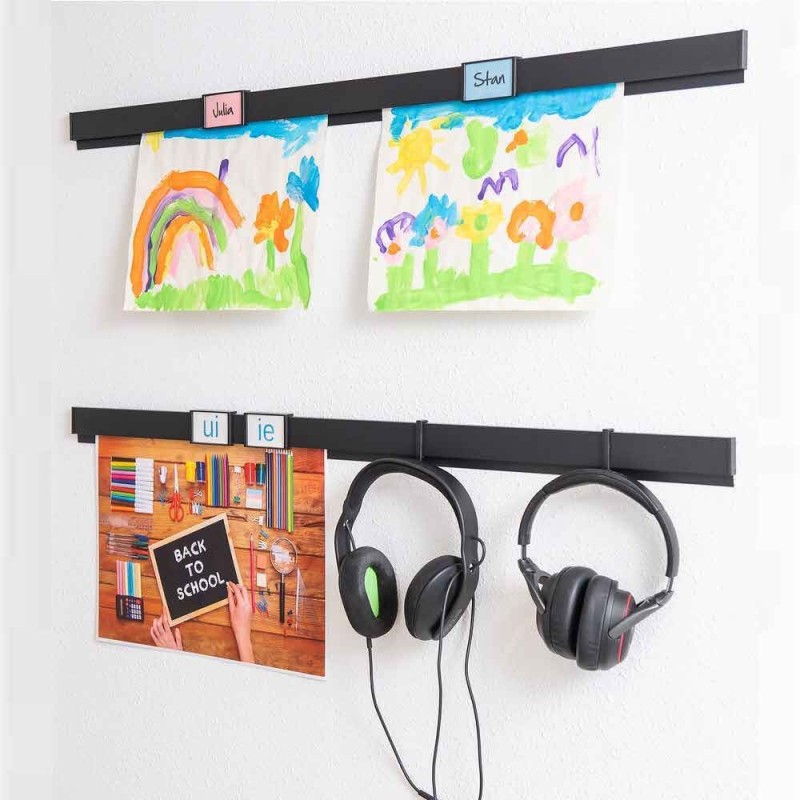 Artiteq InfoRail schwarz (inkl. Endkappen und Befestigungsmittel)