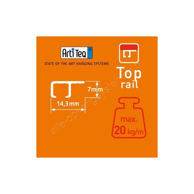 Artiteq schroef top rail