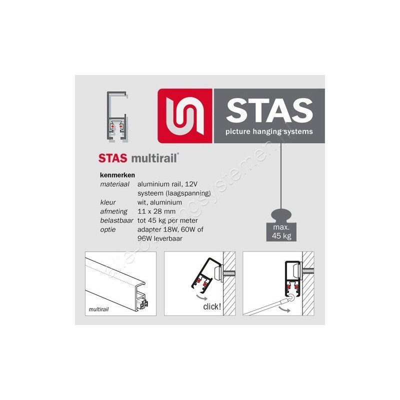 STAS multirail armatuur Signo chroom