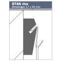 STAS Riva Holz Seitenlatte 200 cm Wandschiene