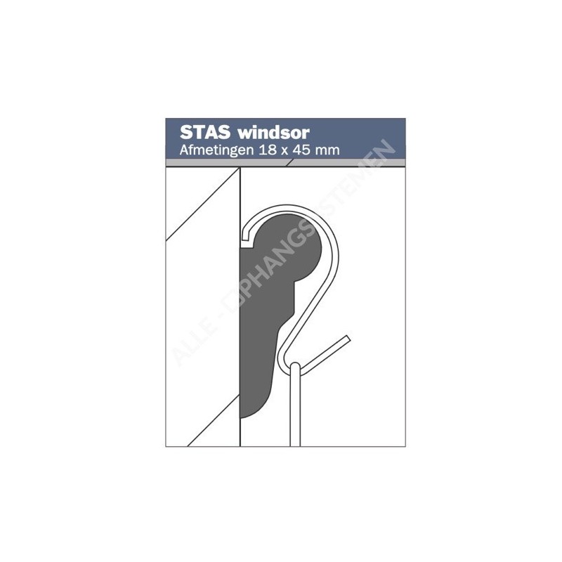STAS Windsor Listello laterale in legno da 200 cm
