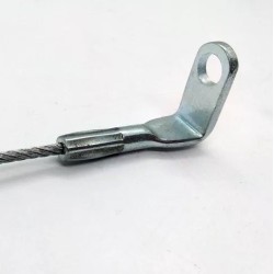 GeckoTeq Stahldraht 1,5 mm mit 90° Öse - Schraubenlochgröße 5,2 mm 200 cm