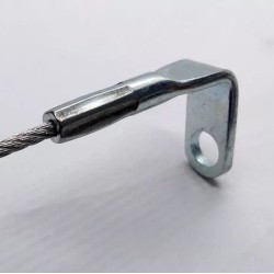 GeckoTeq Stahldraht 1,5 mm mit 90° Öse - Schraubenlochgröße 5,2 mm 200 cm