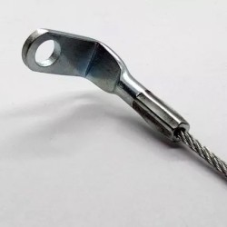 GeckoTeq Stahldraht 1,5 mm mit 90° Öse - Schraubenlochgröße 5,2 mm 200 cm