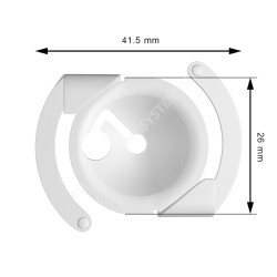 GeckoTeq Deckenclip Weißmetall mit 200cm Drahtset 12kg