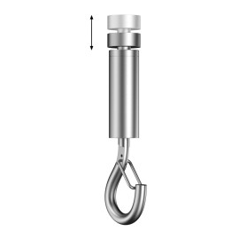 GeckoTeq Itselukittuva silmukkakoukku turvaklipsillä - 20kg