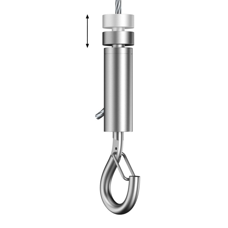 GeckoTeq Self-locking Loop Hook with safety Clip - 20kg