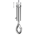 GeckoTeq Itselukittuva silmukkakoukku turvaklipsillä - 20kg