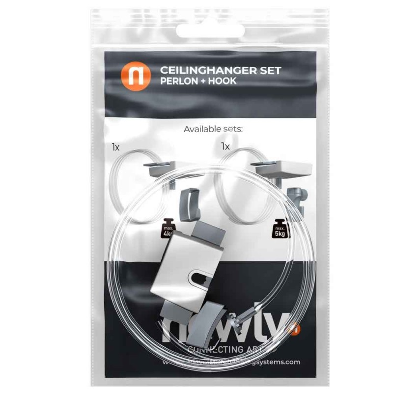 Newly H400 Abrazadera de techo con cable 2m y gancho - 5kg