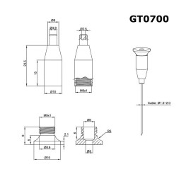 GeckoTeq Faîtière de plafond auto-freinante - 15kg