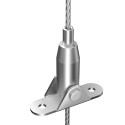 Scharnierte, selbstbremsende Deckenklammer mit Greiferfunktion - 15kg