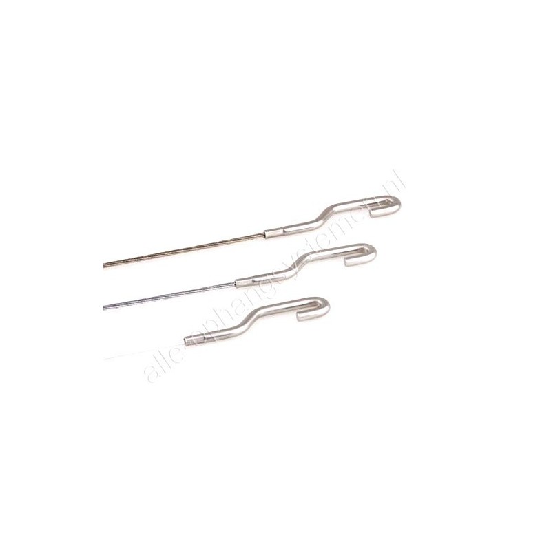 AOS staaldraad/koord met haak 2mm