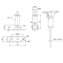 GeckoTeq Hinged Samozatrzaskowy kalenicowy panel - 16/24kg