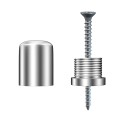 GeckoTeq Ancorante a soffitto convesso avvitabile per 1 filo - 15 kg