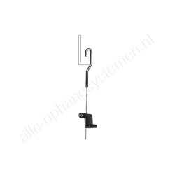 AOS staaldraad/koord met haak 2mm