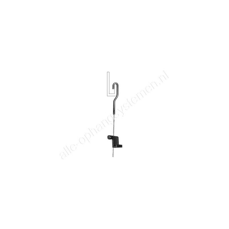 AOS staaldraad/koord met haak 2mm