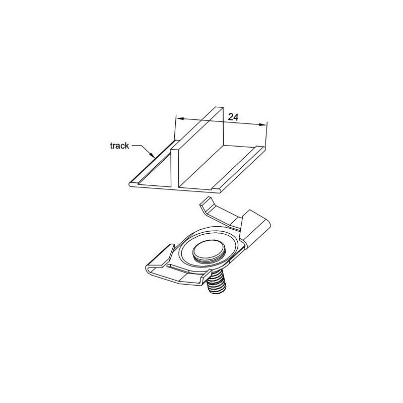 GeckoTeq-Metallklammer in Weiß für Hängedecken - 8kg