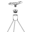 GeckoTeq-Metallklammer in Weiß für Hängedecken - 8kg