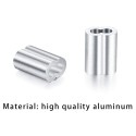 Tuleja zaciskowa GeckoTeq Zacisk do drutu 1,5mm w kolorze czarnym i aluminium