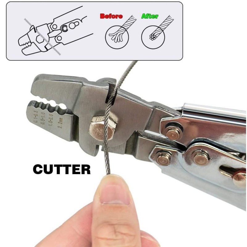 GeckoTeq Sturdy Crimping and Cutting Pliers