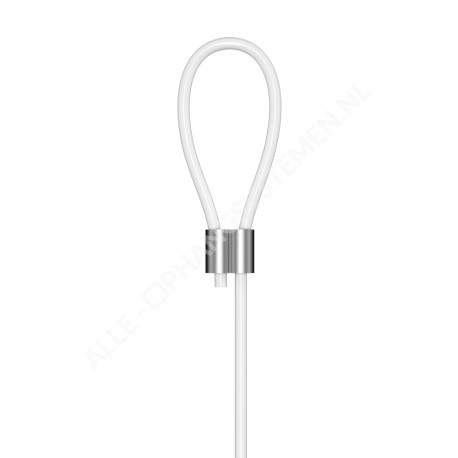 GeckoTeq Filo d'Acciaio Bianco da 1,5mm con Passante