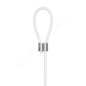 GeckoTeq Filo d'Acciaio Bianco da 1,5mm con Passante