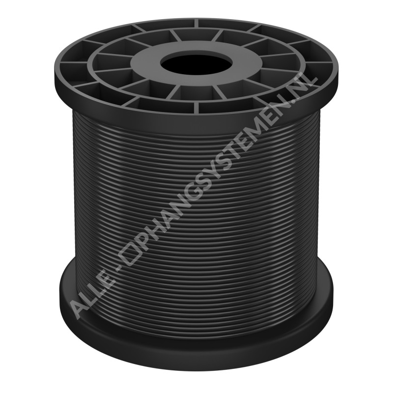 GeckoTeq Filo d'acciaio bianco o nero 1,5mm - non annodabile - per 10 metri