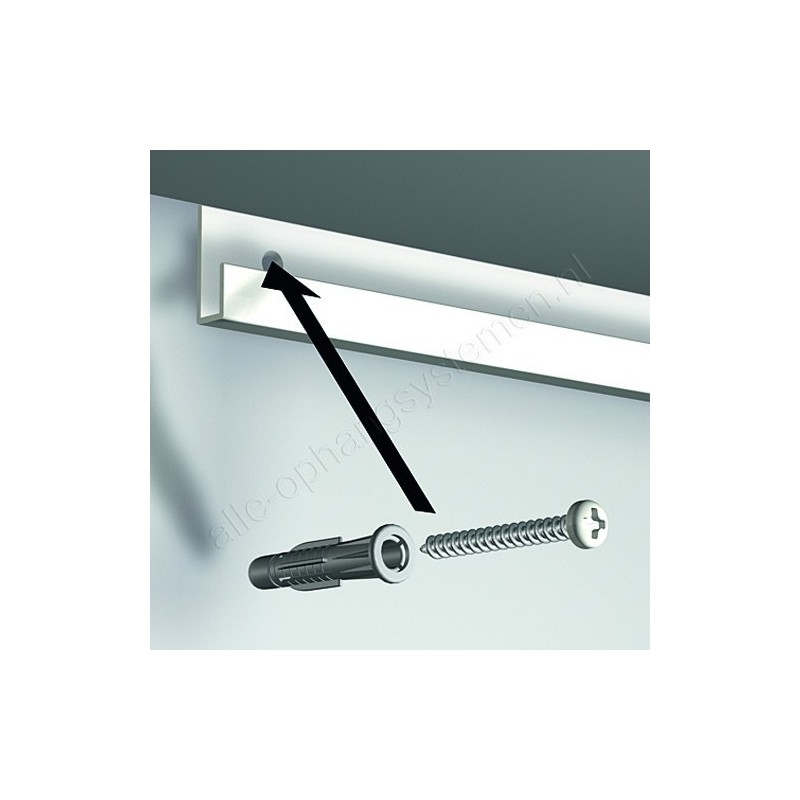 Artiteq J-Rail classic+ 200cm incl alle schroeven en pluggen