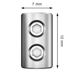 Abrazadera de cable doble GeckoTeq - 10 kg (con 2 tornillos Allen) - Incluye llave Allen