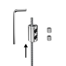 GeckoTeq Double Wire Clamp - 10kg (mit 2 Innensechskantschrauben) - inkl. Innensechskantschlüssel
