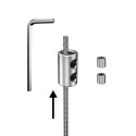 GeckoTeq Double Wire Clamp - 10kg (mit 2 Innensechskantschrauben) - inkl. Innensechskantschlüssel