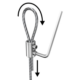 GeckoTeq Double Wire Clamp - 10kg (z 2 śrubami imbusowymi) - z kluczem imbusowym