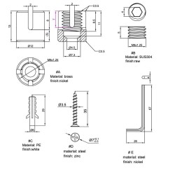 GeckoTeq Kaapeliristikiristin teräs- tai perlonlangoille - sis. kuusiokolo