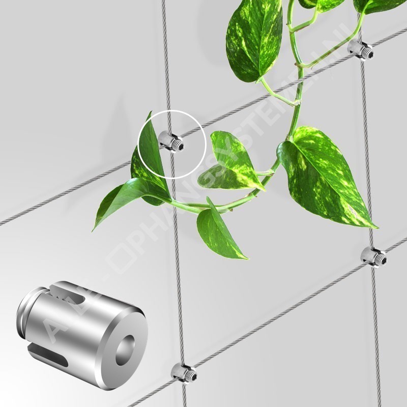 GeckoTeq Abrazadera transversal para cables de acero o perlón - incluye Allen