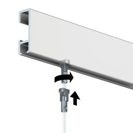 Artiteq Click Rail Set en blanc 200cm - 20kg
