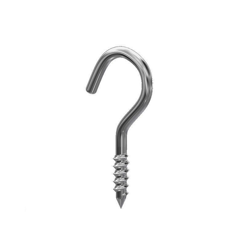 GeckoTeq - Gancho de tornillo abierto galvanizado - en 3 tamaños