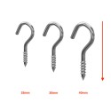 GeckoTeq - Gancio a vite aperto zincato - in 3 misure