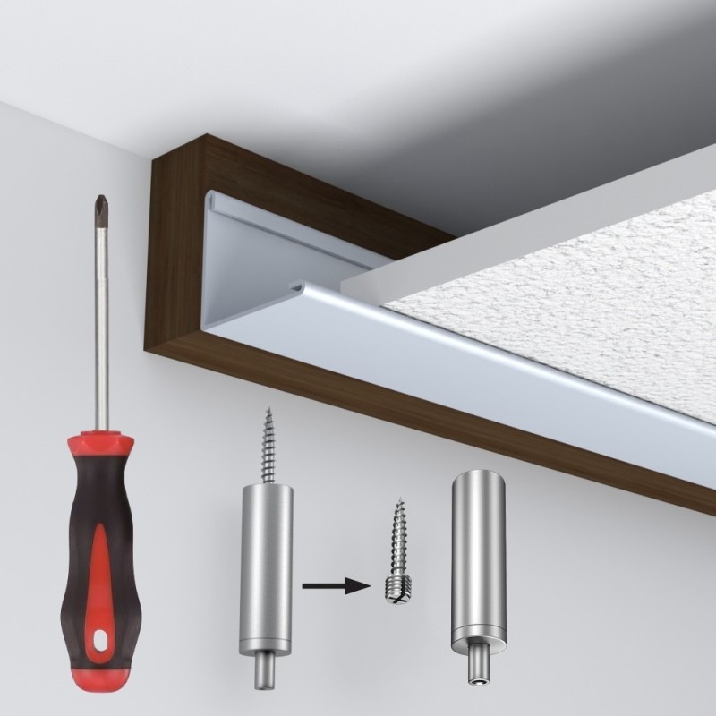 GeckoTeq Gancio per sospensione a soffitto con filo e gancio