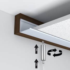 GeckoTeq Gancio per sospensione a soffitto con filo e gancio