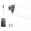 Aufhängungsset 4 Meter DECKE – Artiteq Qualitätsschiene