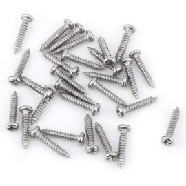 GeckoTeq pyöreä pää Phillips Screw ruostumaton teräs - 2 kokoa