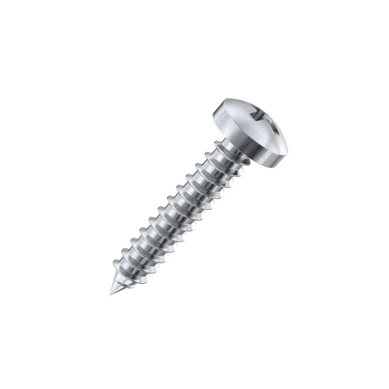 GeckoTeq pyöreä pää Phillips Screw ruostumaton teräs - 2 kokoa