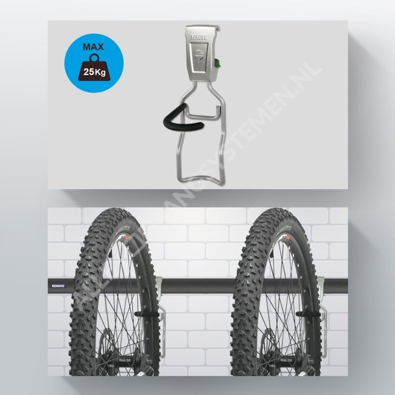 GeckoTeq Fahrrad-Federungssystem-Set für 2 Fahrräder & 2 Helme - GSH112