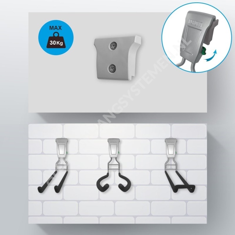 GeckoTeq Fiets Ophangsysteem Set voor 1 Fiets - GSH128  Verticaal