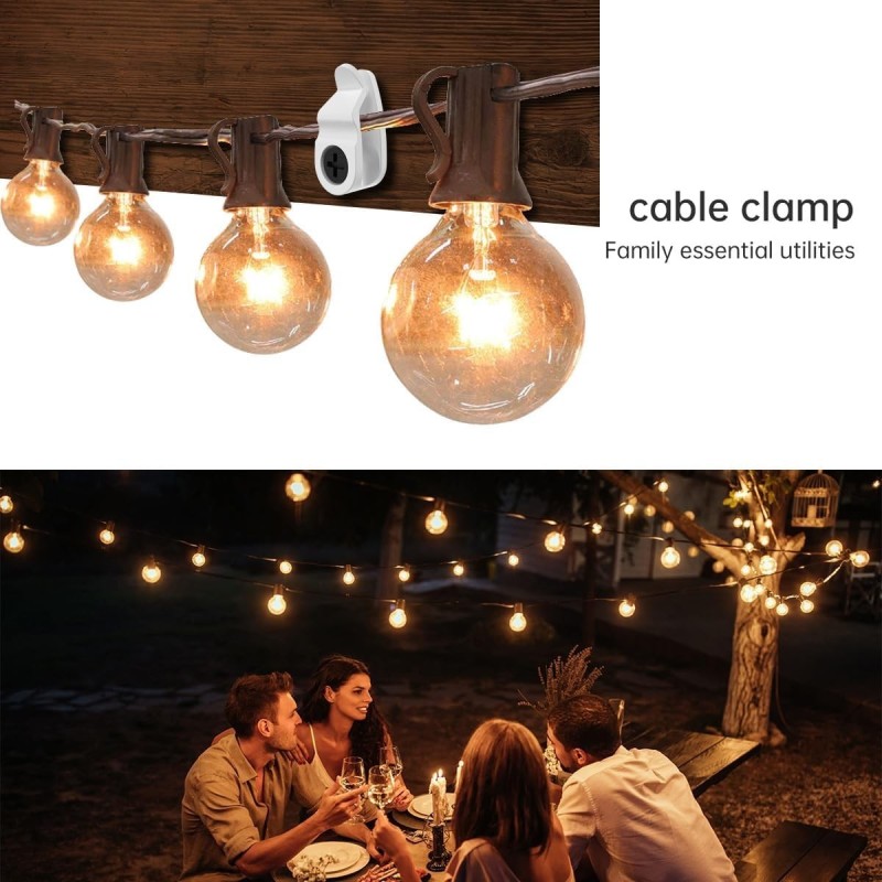 Plastikowe haczyki druciane Geckoteq do girland i lampek imprezowych