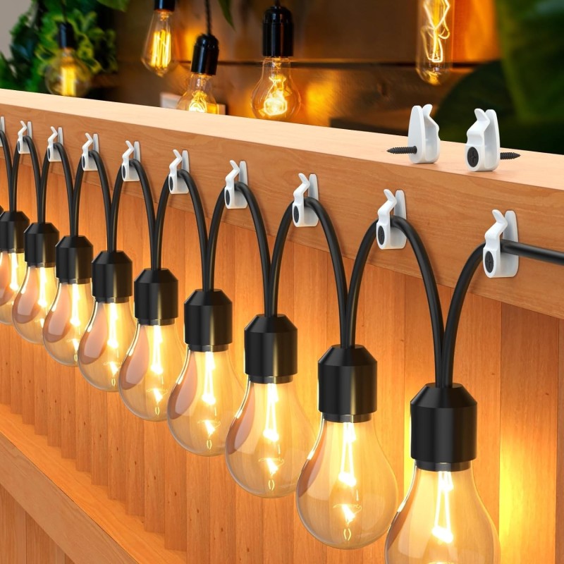 Ganchos de alambre de plástico Geckoteq para guirnaldas y luces de fiesta